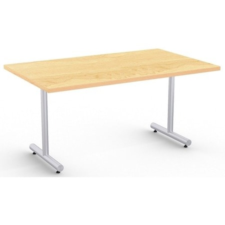 Special-T Table, Metallic Sand Base, 30inWx60inLx29inH, Crema Maple SCTKING3060SCM